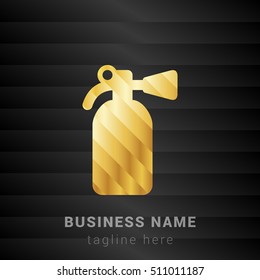 Fire Extinguisher Gold and Black silk fashion premium icon / Logo