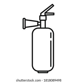 Fire extinguisher help icon. Outline fire extinguisher help vector icon for web design isolated on white background