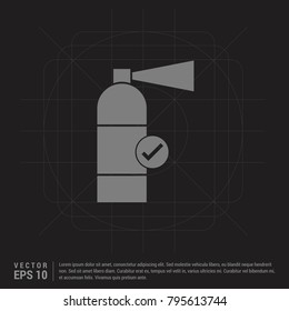 Fire extinguisher icon Black Creative Background