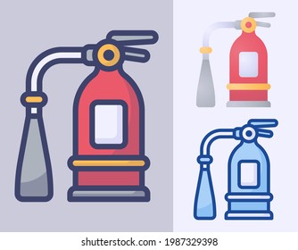 Feuerlöscher-Symbol-Cartoon, Vektorgrafik