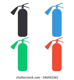 fire extinguisher icon - colored vector illustration
