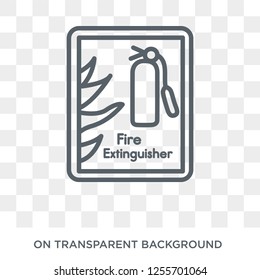 Fire extinguisher icon. Fire extinguisher design concept from Hotel collection. Simple element vector illustration on transparent background.