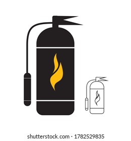 fire extinguisher icon design trendy