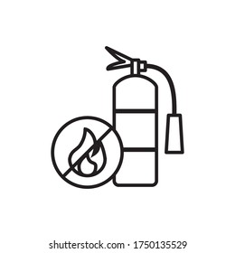 Plantilla de vectores de diseño de iconos de extinción de incendios