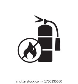 Plantilla de vectores de diseño de iconos de extinción de incendios