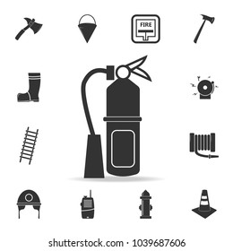 Fire extinguisher icon. Detailed set icons of firefighter element icons. Premium quality graphic design. One of the collection icons for websites, web design, mobile app on white background