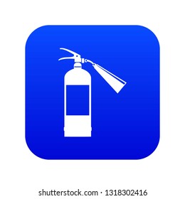 Fire extinguisher icon digital blue for any design isolated on white vector illustration