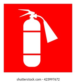 Fire extinguisher icon with fastening