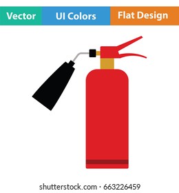 Fire extinguisher icon. Flat color design. Vector illustration.