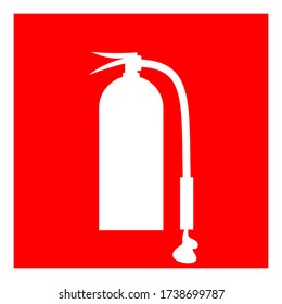 Fire extinguisher icon. Flat design style. 