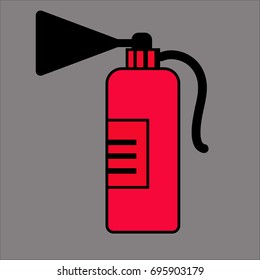 fire extinguisher icon flat design