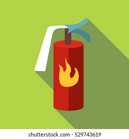 Fire extinguisher icon. Flat illustration of fire extinguisher vector icon for web