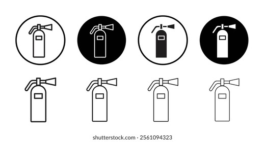 Fire extinguisher icon Flat line symbol