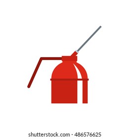 Fire extinguisher icon in flat style isolated on white background. Tool symbol vector illustration