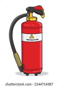  fire extinguisher Icon. Flat vector illustration isolated on white background. 