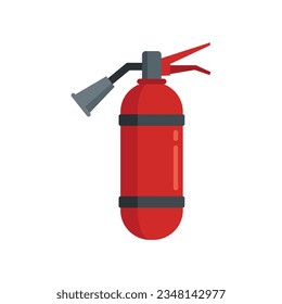 Vector plano de icono del extintor de incendios. extinción de pictograma. Prevención de seguridad aislada