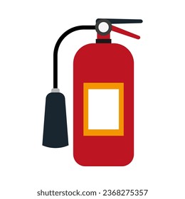 fire extinguisher icon, flat vector illustration isolated on white background