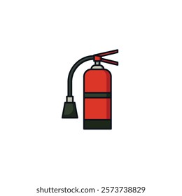 Fire extinguisher icon flat vector design