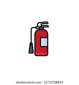 Fire extinguisher icon flat vector design