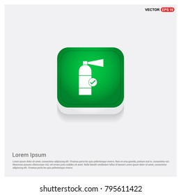 Fire extinguisher icon Green Web Button