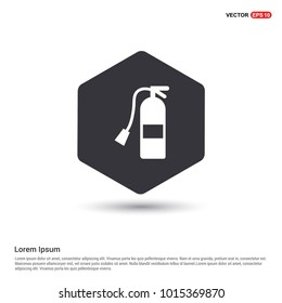 Fire extinguisher Icon Hexa White Background icon template