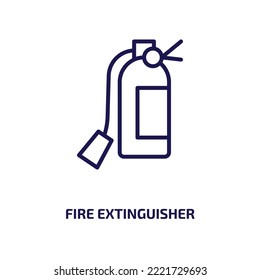 fire extinguisher icon from hotel and restaurant collection. Thin linear fire extinguisher, safety, fire outline icon isolated on white background. Line vector fire extinguisher sign, symbol for web 