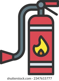 Icono de extinguidor de incendios. Adecuado para aplicaciones móviles.