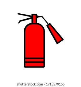 Fire extinguisher Icon Isolated on White Background