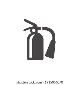 Fire Extinguisher Icon Isolated On Black And White Vector Graphic