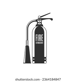 Fire extinguisher icon isolated on white background. Extinguisher sign in flat style. Concept of fire safety. 