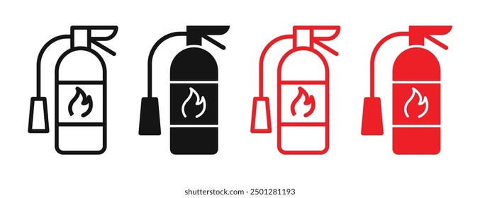 Fire extinguisher icon isolated on white background