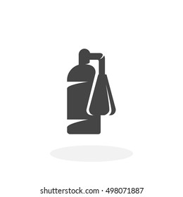 Fire extinguisher icon isolated on white background. Fire extinguisher vector logo. Flat design style. Modern vector pictogram for web graphics - stock vector