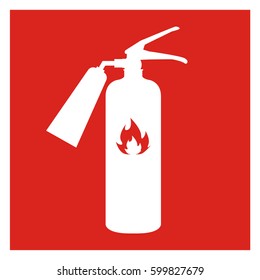 Fire extinguisher icon isolated on background. Vector illustration