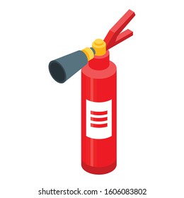 Fire extinguisher icon. Isometric of fire extinguisher vector icon for web design isolated on white background