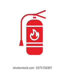 Fire extinguisher icon Line Art Logo set