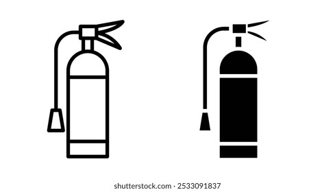 Estilo de linha do ícone do Extintor de incêndio. EPS10