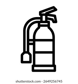 Ilustração do estilo da linha do ícone do extintor de incêndio