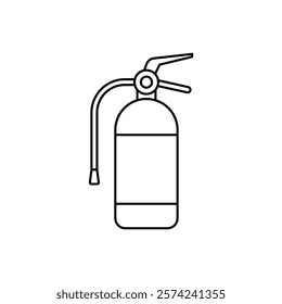 Fire extinguisher icon linear logo isolated