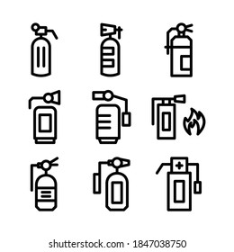fire extinguisher icon or logo isolated sign symbol vector illustration - Collection of high quality black style vector icons
