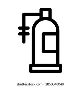 icono del extintor de incendios o logotipo símbolo de signo aislado ilustración vectorial - iconos vectoriales de estilo negro de alta calidad
