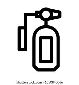icono del extintor de incendios o logotipo símbolo de signo aislado ilustración vectorial - iconos vectoriales de estilo negro de alta calidad
