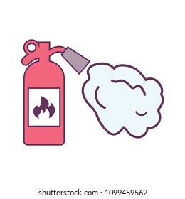 fire extinguisher icon in modern flat vector illustration