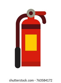 fire extinguisher icon in modern flat vector illustration