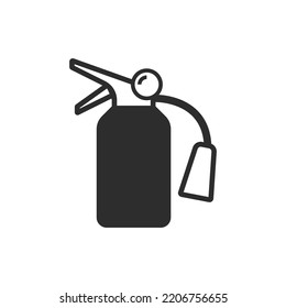 fire extinguisher icon. Monochrome black and white symbol