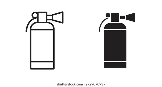 Ícone do extintor de incêndio. Ícones simples monocromáticos para modelos, web design