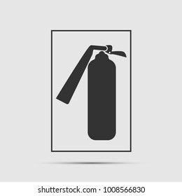 Fire extinguisher icon on white background.vector illustration