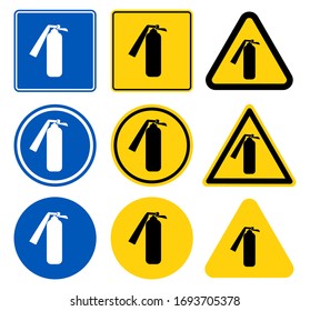 Fire extinguisher icon on white background.vector illustration