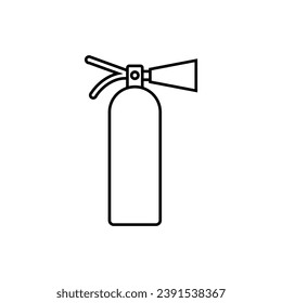 Feuerlöscher-Symbol auf weißem Hintergrund. Vektorgrafik.