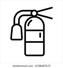 Ícone do Extintor de incêndio Um ícone de contorno de um extintor de incêndio, simbolizando a segurança e a proteção contra incêndios. Perfeito para ilustrações de emergência, segurança e proteção contra incêndio.