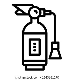 Fire extinguisher icon. Outline fire extinguisher vector icon for web design isolated on white background